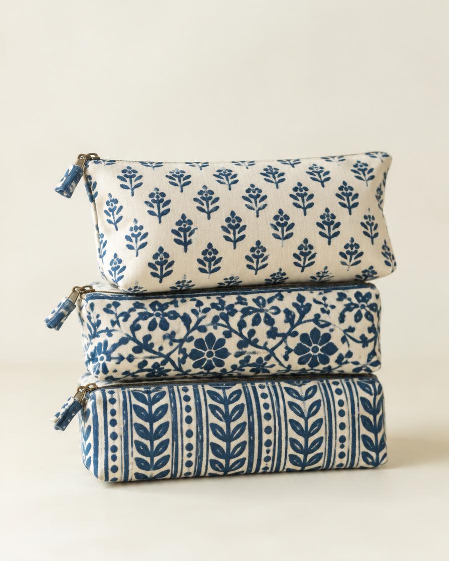Block-print Gift Pouch Set