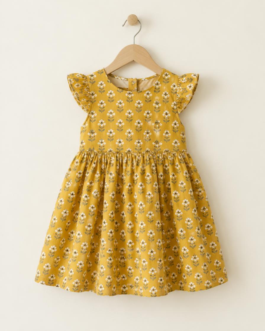 Marigold Block-print Frock
